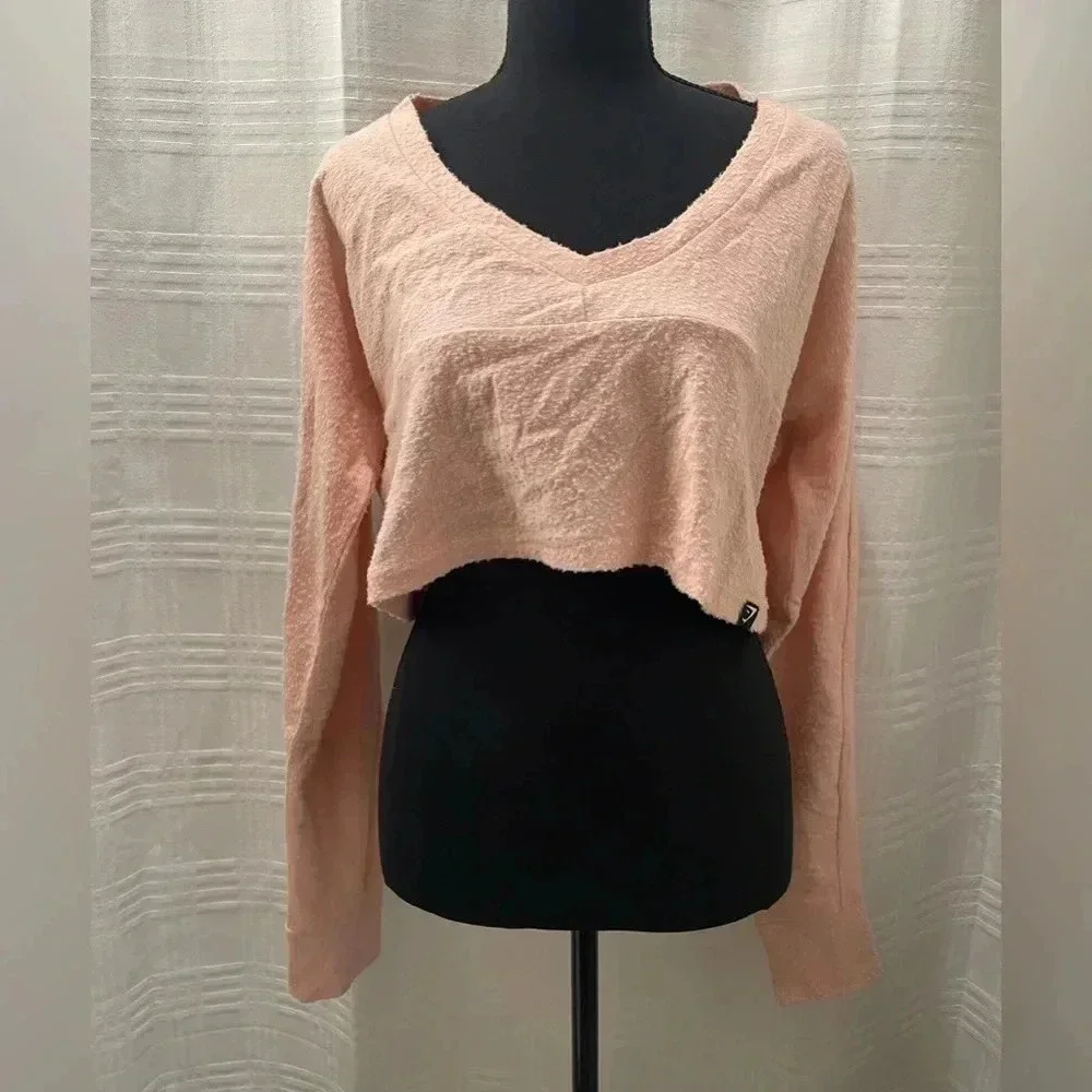 Gymshark oversized textured crop top